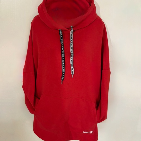 SAVAGE X FENTY Oversized Red Hoodie - Picture 1 of 4